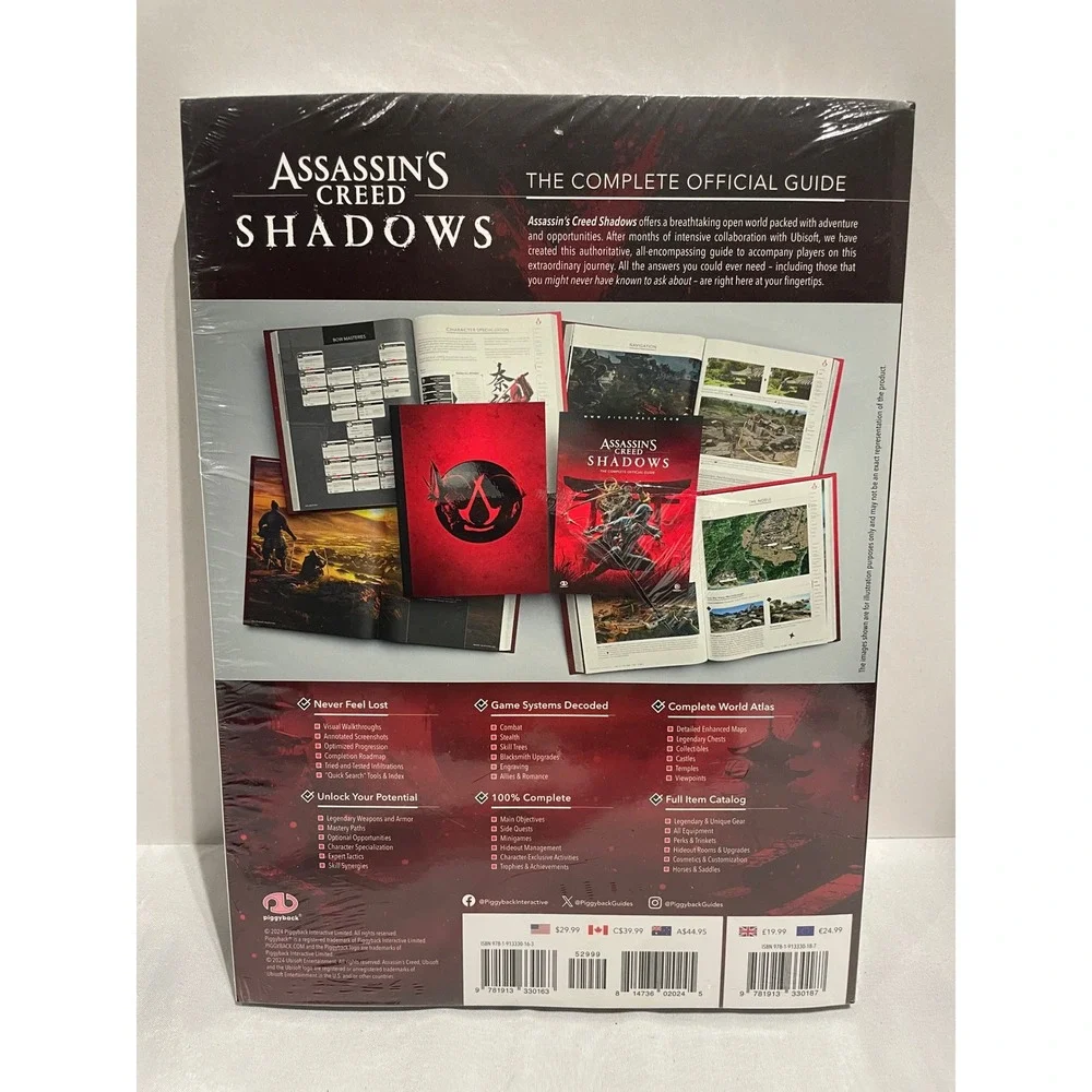 Assassins Creed Shadows The Complete Official Guide Piggyback Ubisoft New Sealed